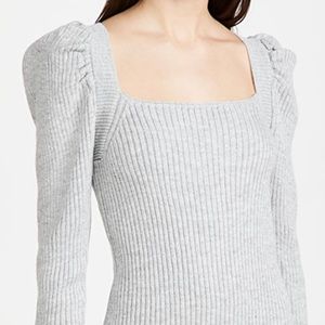 WAYF
Square Neck Sweater Dress color dk Heather size M and L.